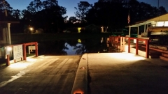 Our Boat ramp with flood lights